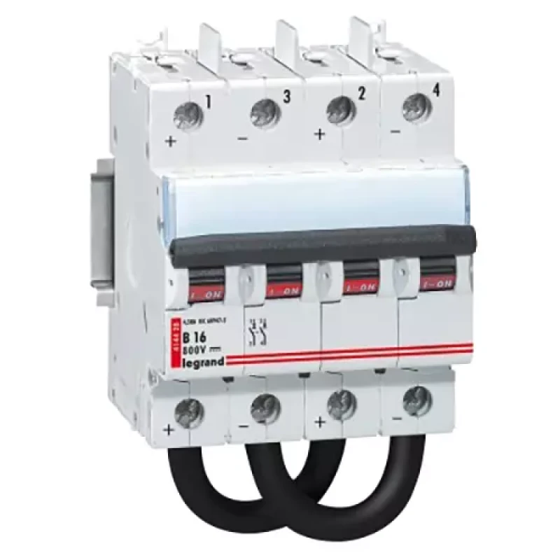 Legrand DX3 for Photovoltaic applications - 800V 16A Circuit Breakers (DC MCBs)