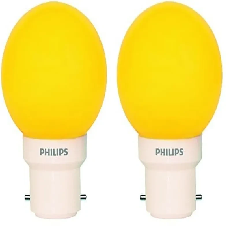 PHILIPS Deco Mini 0.5 Watts B22D Base LED Bulb (Yellow) (Pack of 2)