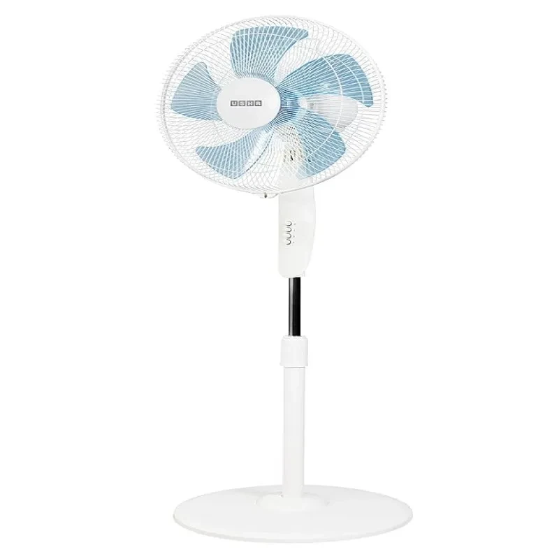 Usha Pentacool 5 Blade 400mm Pedestal Fan (White)