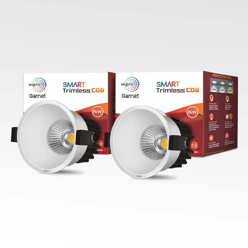 Wipro Garnet 15W Smart Trimless COB (Pack of 2)