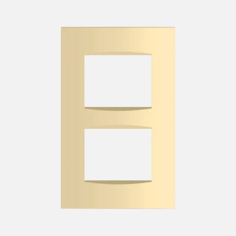NORISYS CUBE Series 8M (V) Vector Plate w Frames - 8 module (Matt Gold & Cocoa Brown)