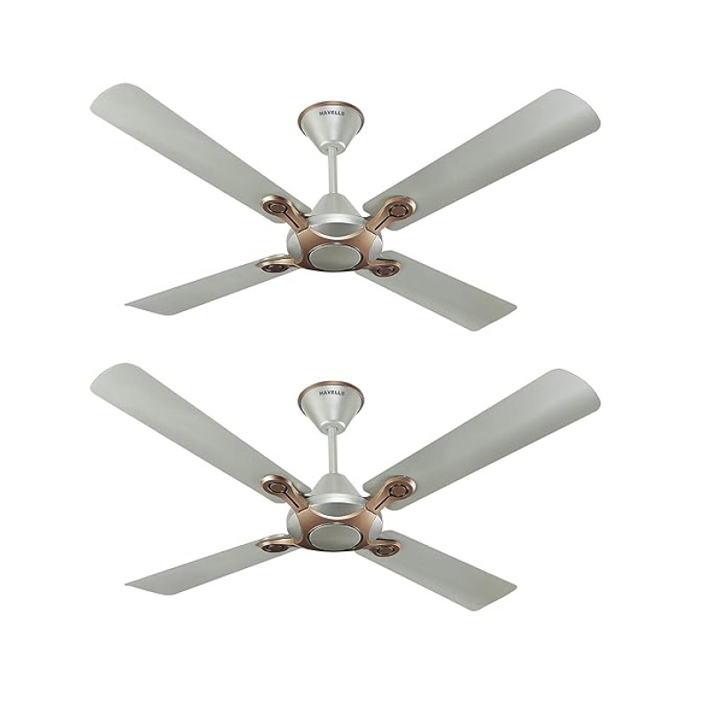 Havells Leganza 4 Blade 1200mm Ceiling Fan (Bronze Gold, Pack Of 2), 4 stars