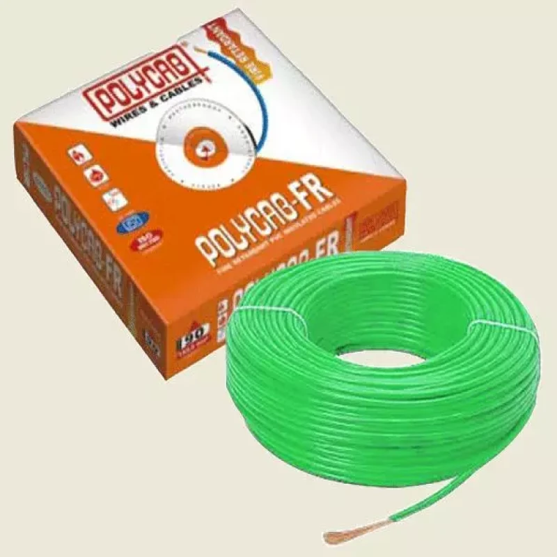 Polycab 1 Sq.mm Flame Retardant (FR-LF) INDUSTRIAL - HOUSE WIRE Green (300 Mtrs)