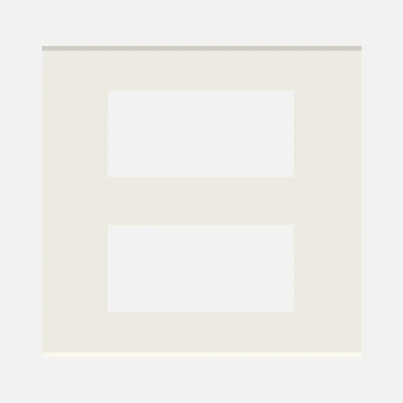 NORISYS CUBE Series 14M Solid Glass Plate with Frame ( Ice White & Metal Gray)