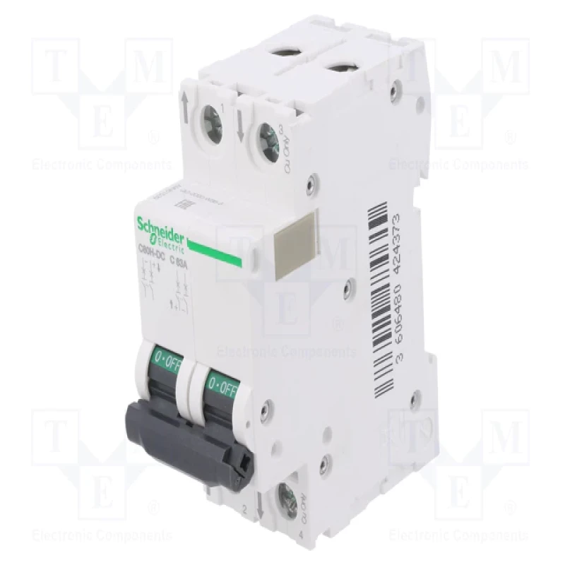 Schneider MCBs - DC - C60 H -2 pole - 63A (A9N61539)