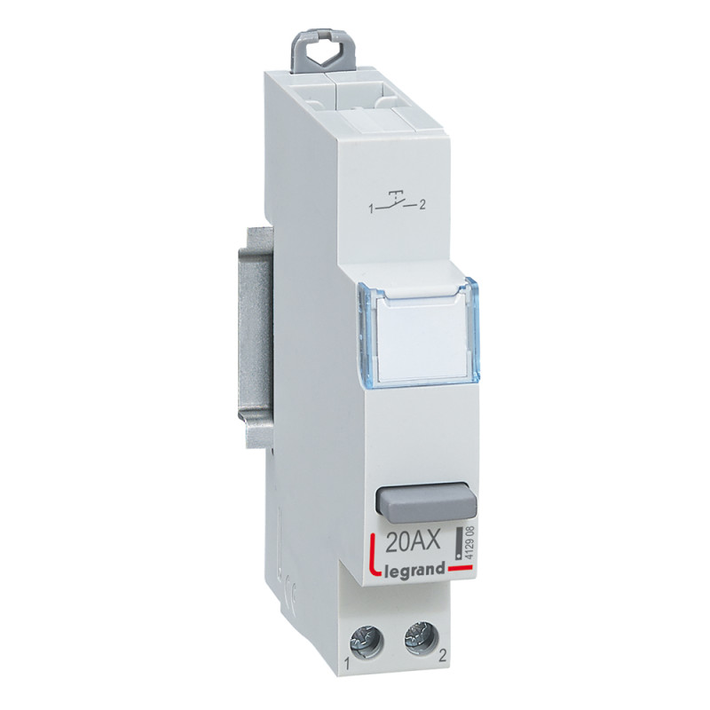 Legrand DX3 Push button cum switch - Contact 1 NO - 20A 250V~ AC (1Module)
