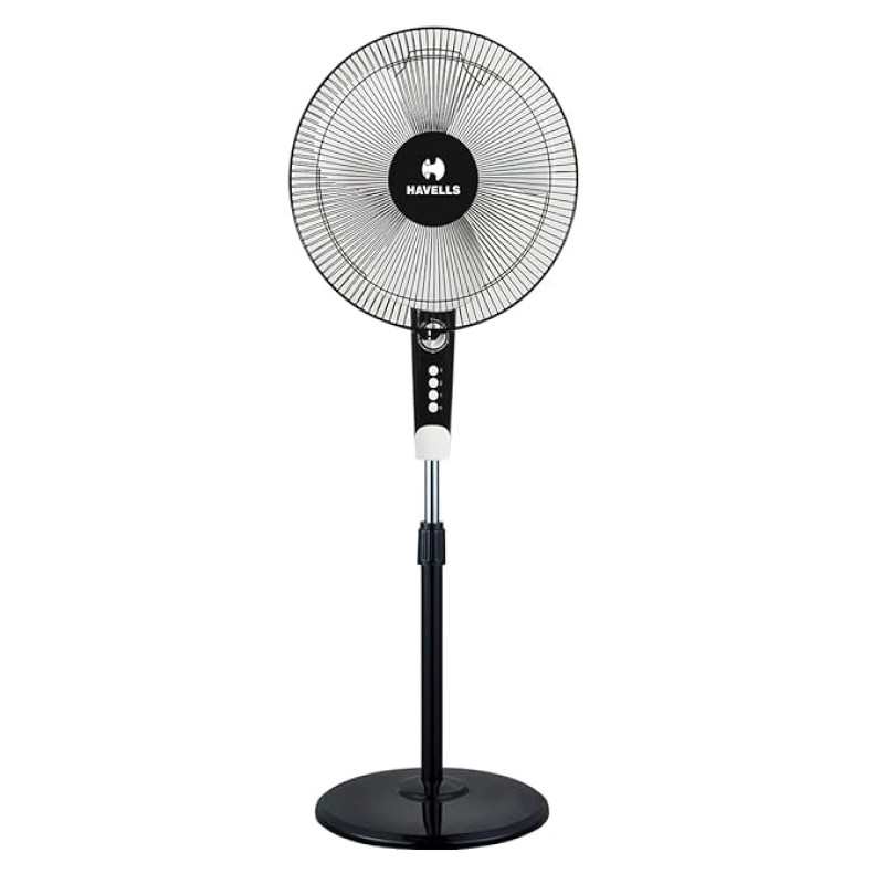 Havells Augusta 400mm Pedestal Fan (White Black)