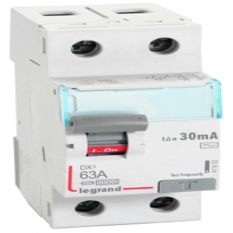 Legrand DX3 RCCBs - Double Pole 240 V~ (63A - 30mA) Type -AC