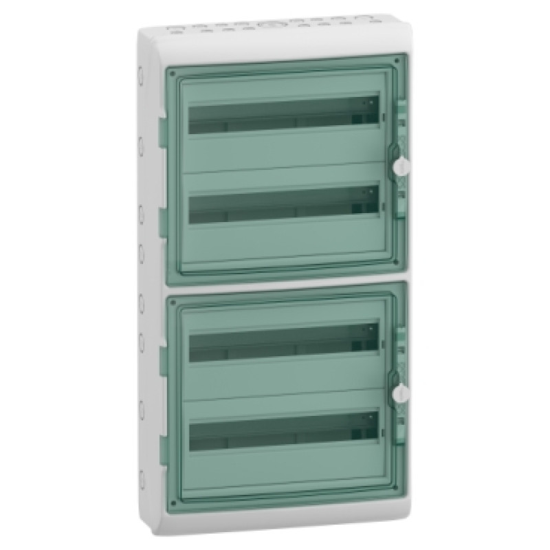 Schneider WeatherProof Mini Enclosures for modular devices (with terminal blocks) - IP65 - 4 row 72 module - (13437)