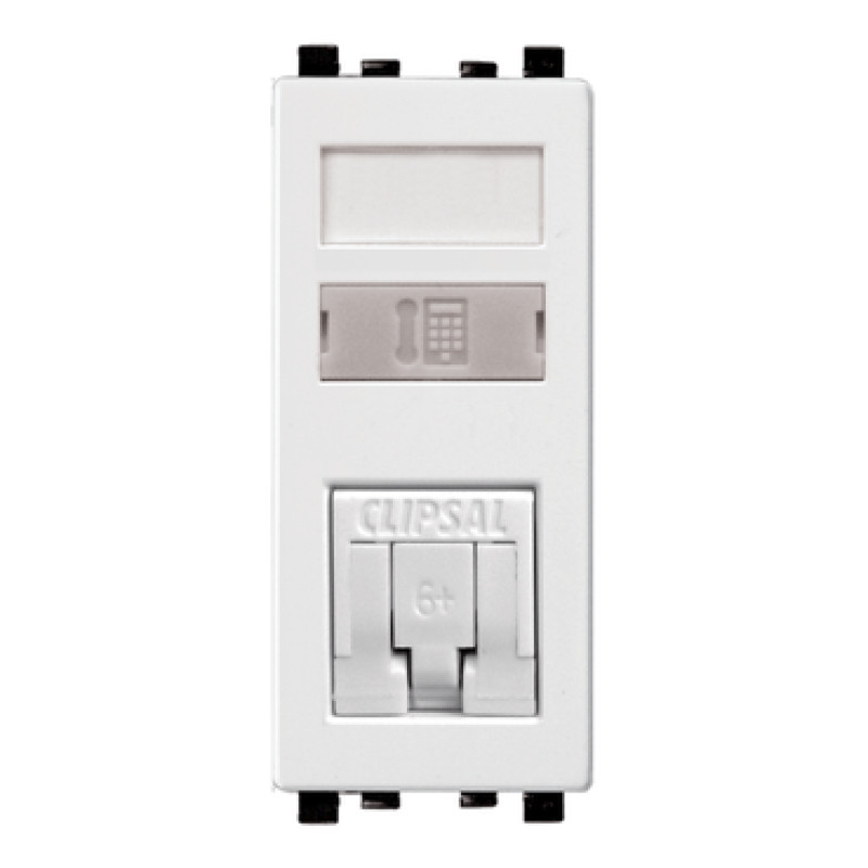 Schneider ZENcelo: Cat 6 RJ45 Data Outlet with shutter