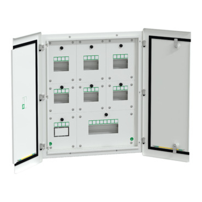 Schneider Acti9 Phase Segregated DBs - (IP43) - 4+8+(3*4)+(3*4)-Double Door - 4 way - (A9HPSG04)