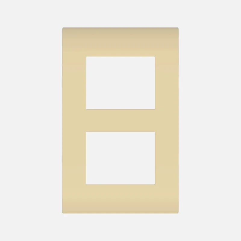 NORISYS CUBE Series 12M Vector Plate with Frame (Matt Gold & Cocoa Brown)