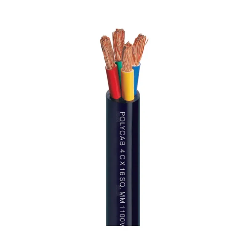 Polycab 25 Sqmm 4 Core FR PVC Insulated Industrial Flexible Cable Black (1Mtrs)