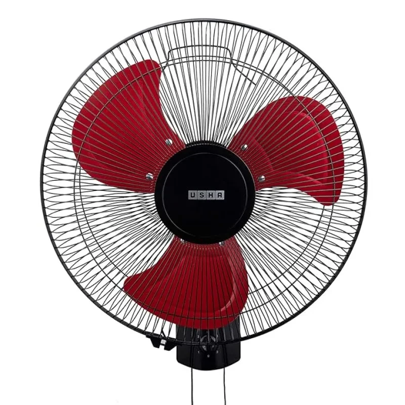 USHA Colossus Rust Free Aluminium Blade 400mm Wall Fan (Red) Pack of 1