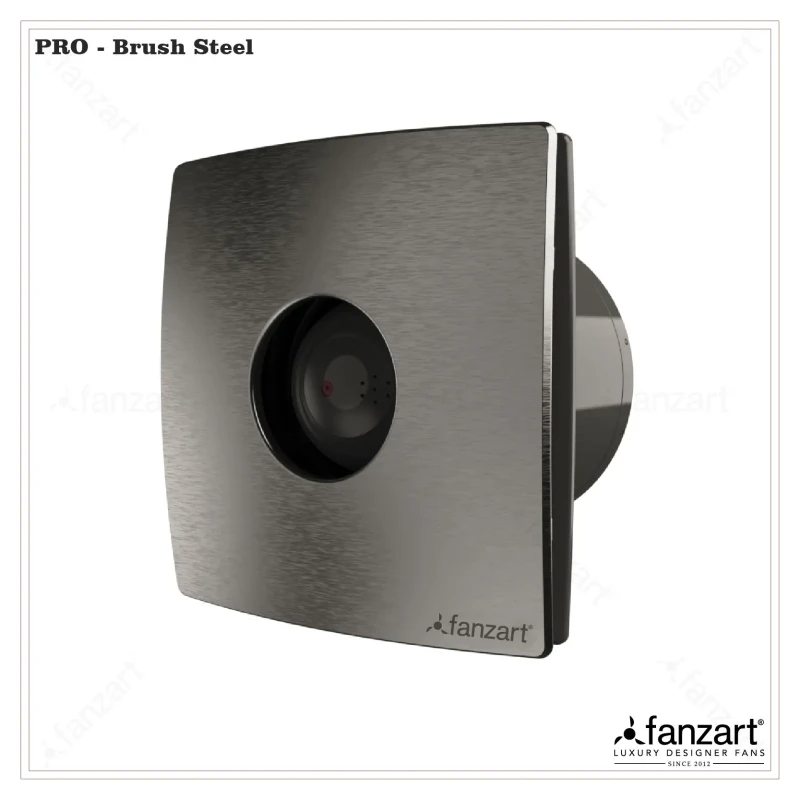Fanzart Pro 6” Brush Steel- Ventilating Premium Exhaust Fan with Ultra Silent Technology