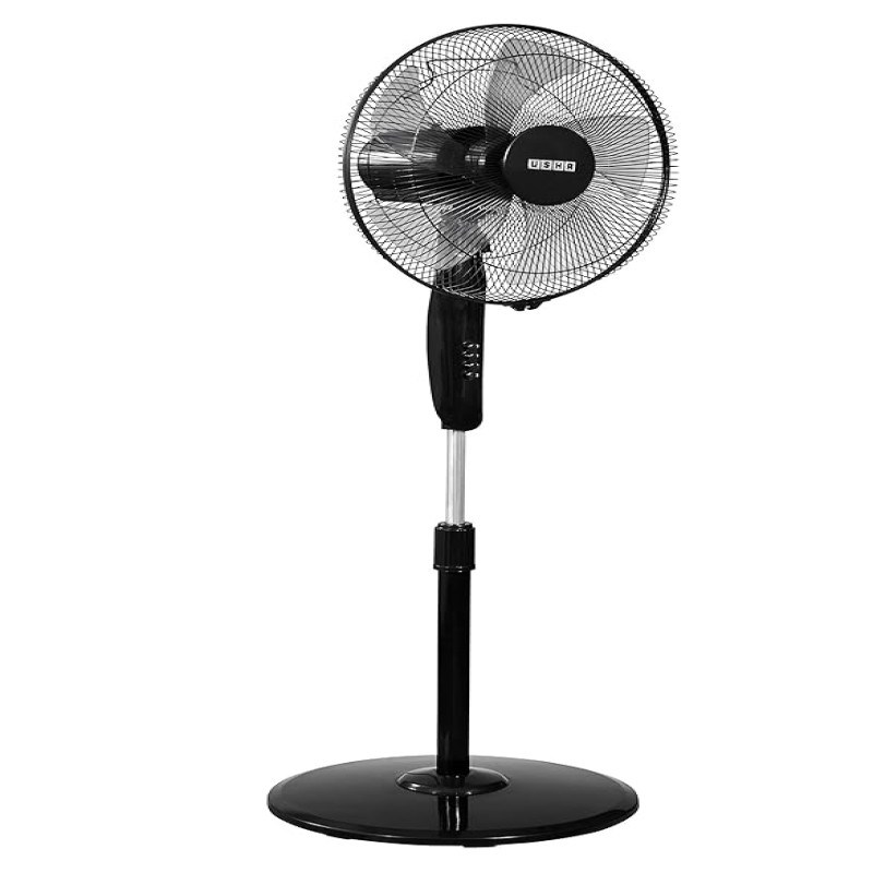 Usha Pentacool 5 Blade 400mm Pedestal Fan (Black)