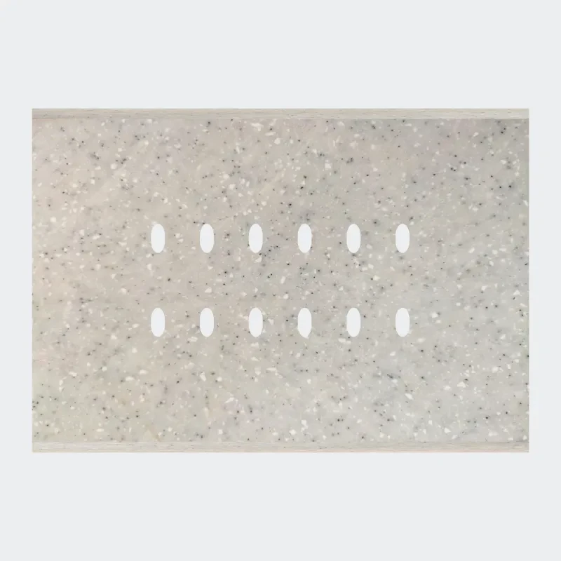 Norisys TG9 6M Solid Marble Finish Plate with 12 holes