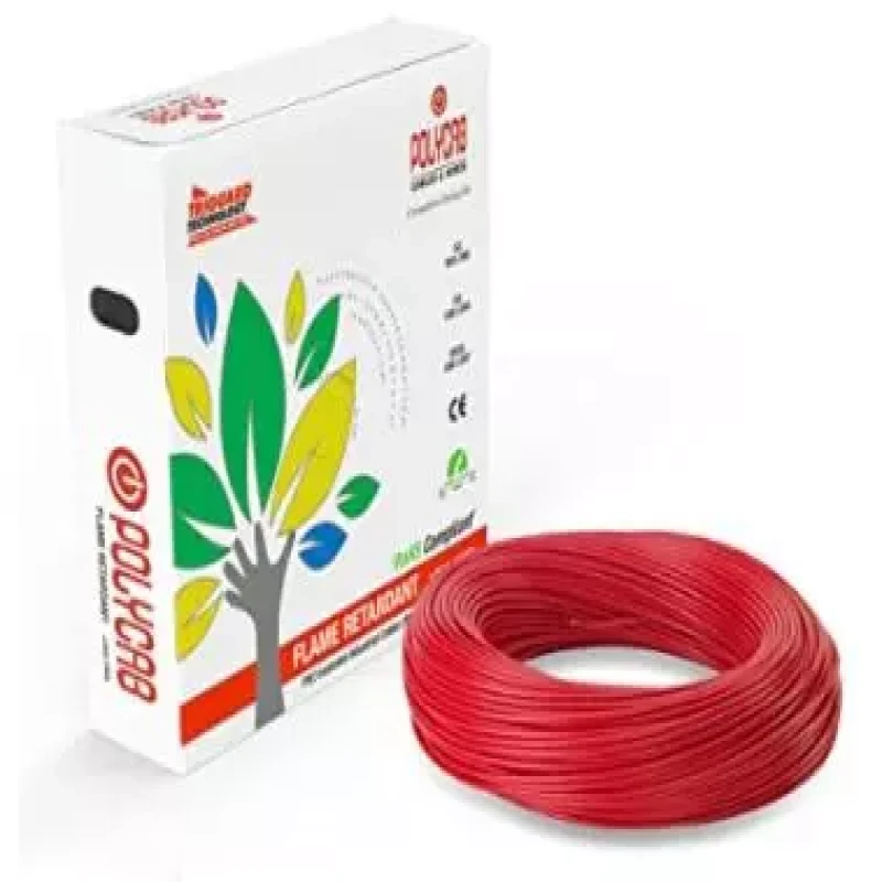 Polycab 1 Sq.mm FR-LF Flame Retardant Low Smoke Halogen Cable Green (180 Mtrs)