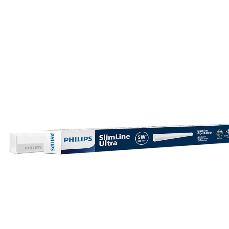 PHILIPS 5-watt LED Batten -Tubelight | Slimline Ultra Compact 1-ft LED Batten for Living Room & Bedroom | Cool Day Light, Pack of 1