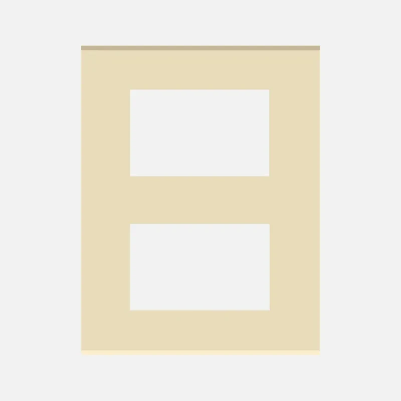 NORISYS CUBE Series 12M Flat'5 Plate with Frame (Matt Gold & Cocoa Brown)