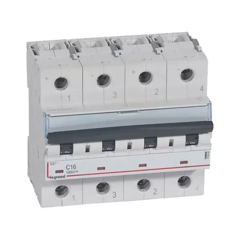 Legrand DX3 for Photovoltaic applications - 1000V 16A Circuit Breakers (DC MCBs)