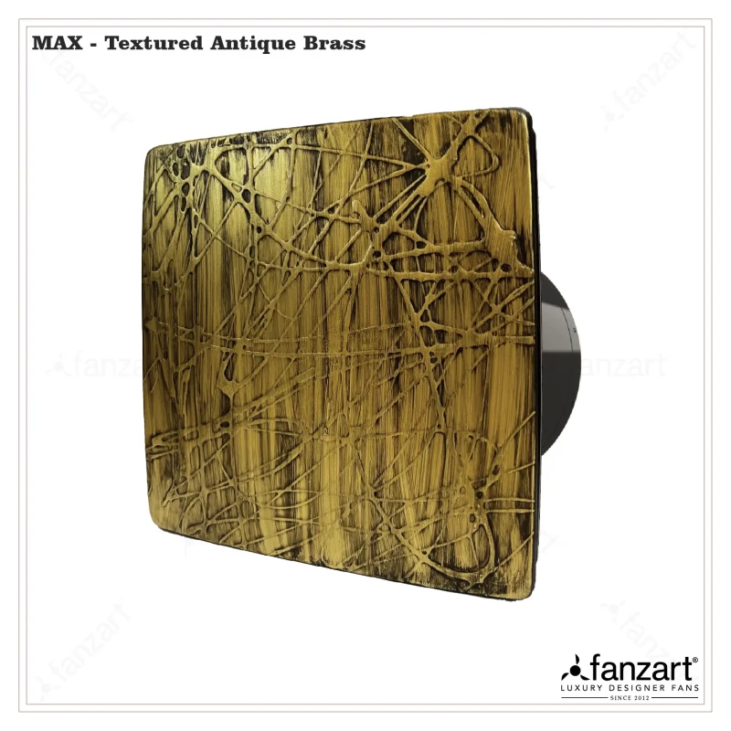 Fanzart Max 6” Textured Antique Brass- Ventilating Premium Exhaust Fan with Ultra Silent Technology