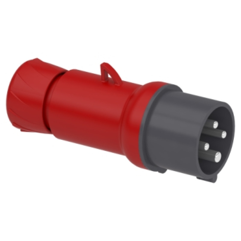 Schneider - 16 A - 3P + E Wander plug straight - IP44 380...415 V AC (PKE16M434)