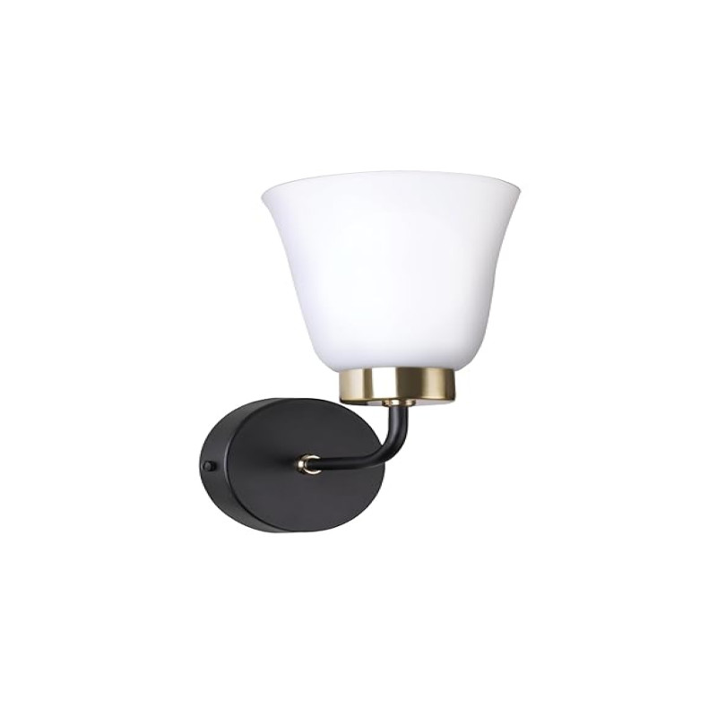 PHILIPS Trumpet Black & Brass Wall Light | Decorative Indoor Wall Lamp For Bedroom & Hall | Bulb Base : E27 (Bulb Not Included)