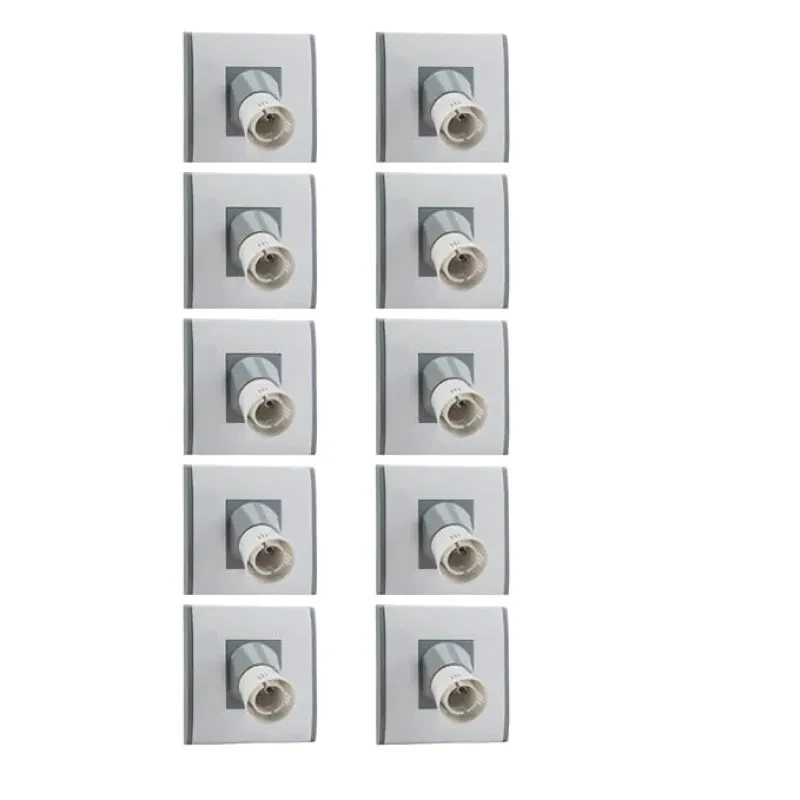 Philips Modular Lamp Holder B22 Angular, Pack of 10 (Grey)