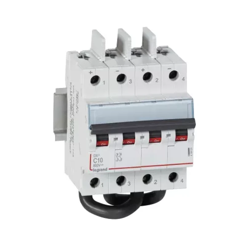 Legrand DX3 for Photovoltaic applications - 800V 10A Circuit Breakers (DC MCBs)