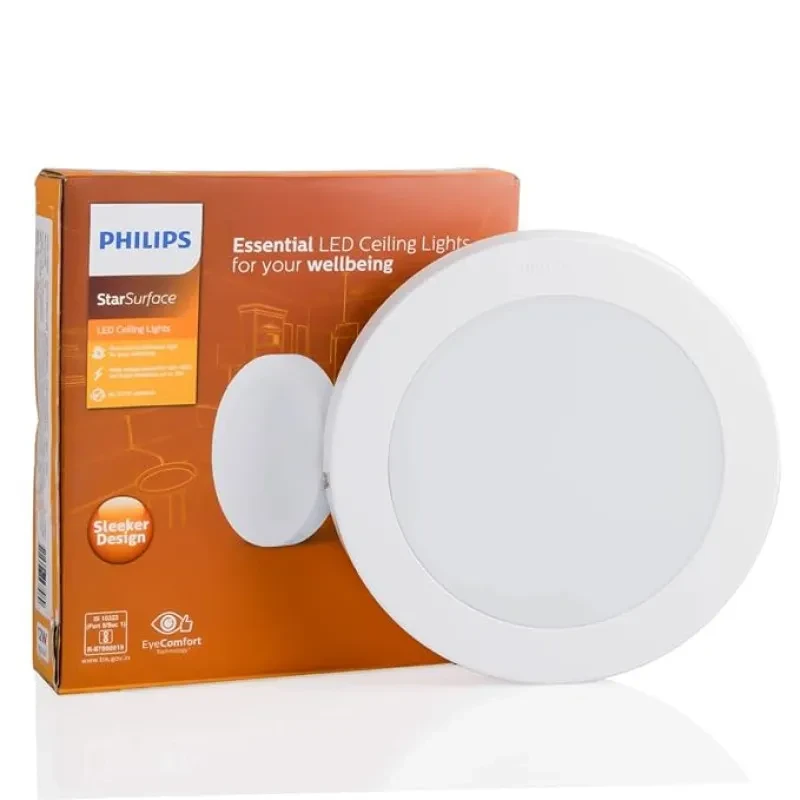 Philips 7-watt Round Star Surface | Surface LED Downlight for Ceiling, Natural White(Pack of 1)