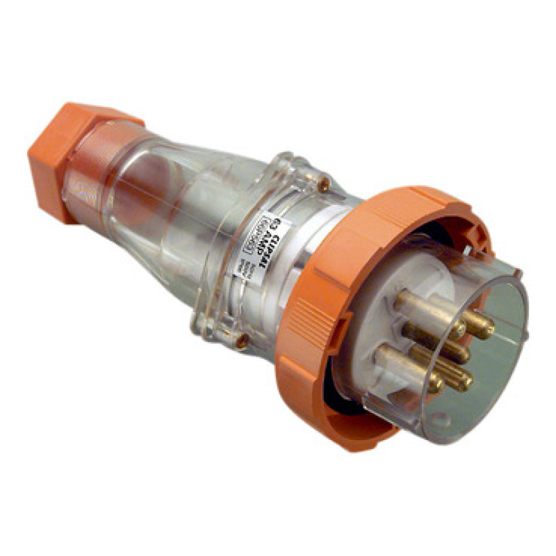 Schneider 66 Series - 500V 63A - IP66 - 5 Round Pins Heavy Duty Straight Plugs - (66P563-EO)