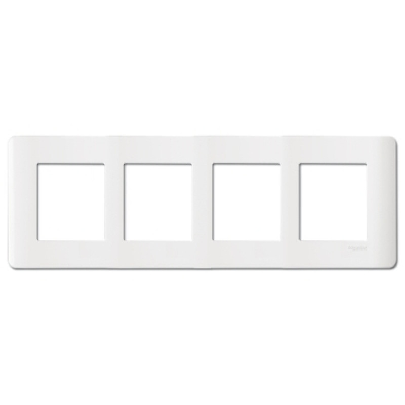 Schneider Zencelo - 8 Module Plate with Frame (Horizontal)