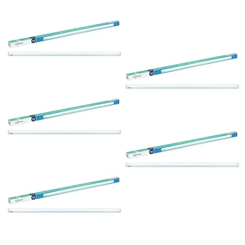 wipro Garnet 20W LED Batten for Living Room & Bedroom | Bright & Energy Efficient Tubelight for Home | Cool Day Light (6500K) with 2000 Lumen|4Feet, Pack of 5