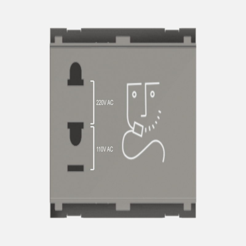 Norisys TG9 Shaver Socket 220V/110V - 3 Module