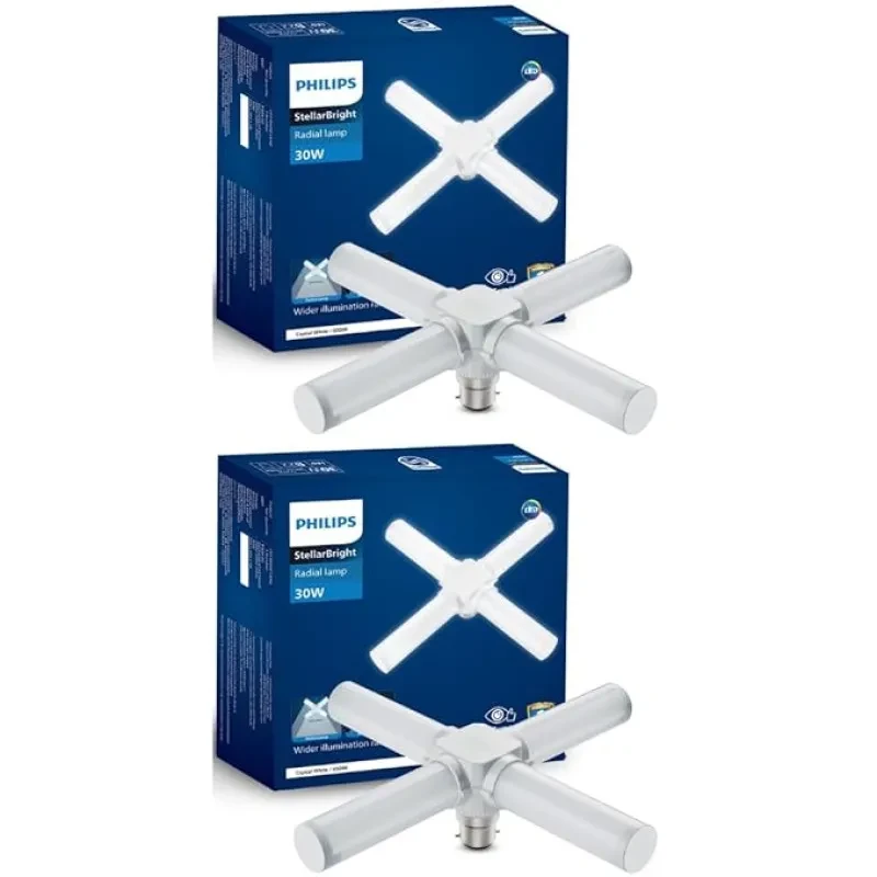 PHILIPS 30-Watts B22 LED White Radial Bulb, Cool White(Pack of 2)