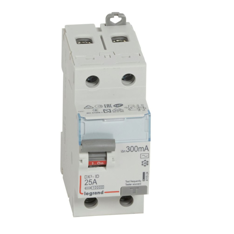 Legrand DX3 RCCBs - Double Pole 240 V~ (25A - 300mA) Type -AC