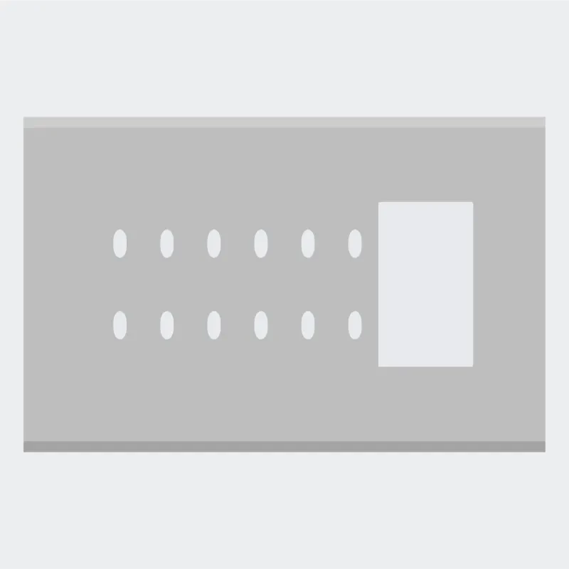 Norisys TG9 8M Solid Aluminum Plate with 12 holes + 2M Window