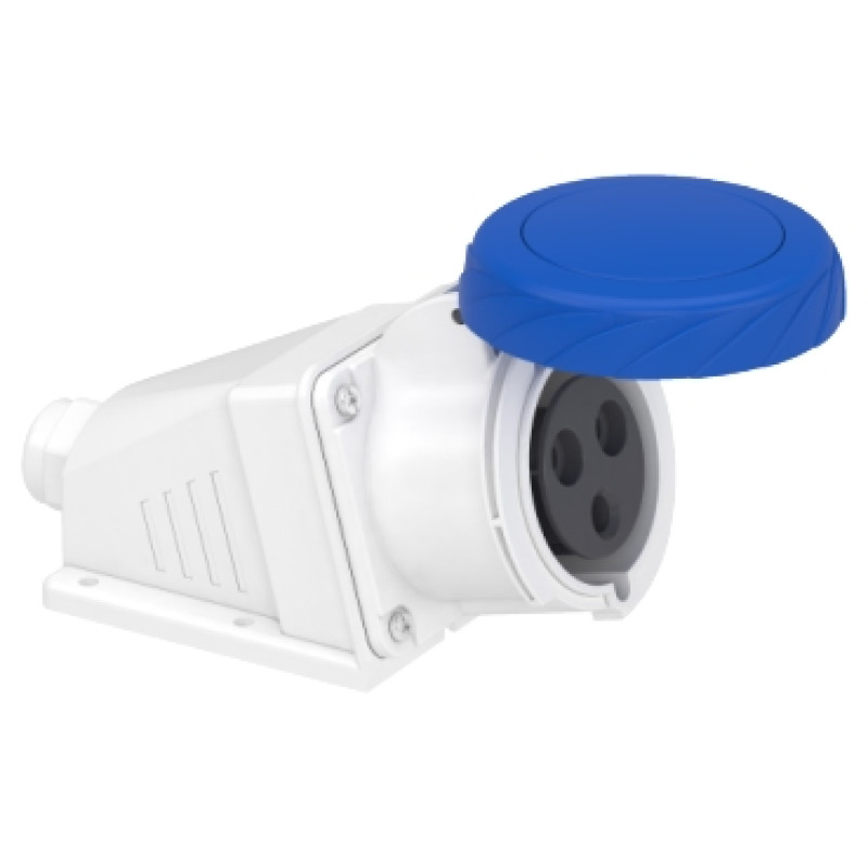 Schneider 32A 2P + E screw-socket-angled - IP67 200...250 V AC - (PKF32W723)