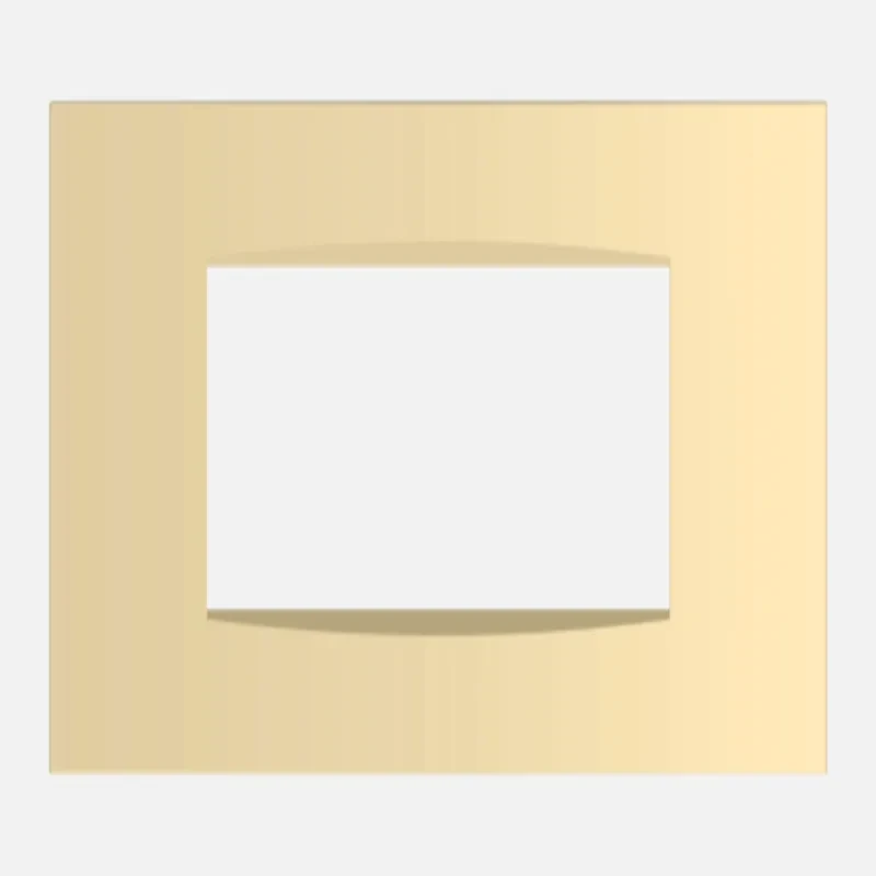 NORISYS CUBE Series 6M Vector Plate with Frame (Matt Gold & Cocoa Brown)