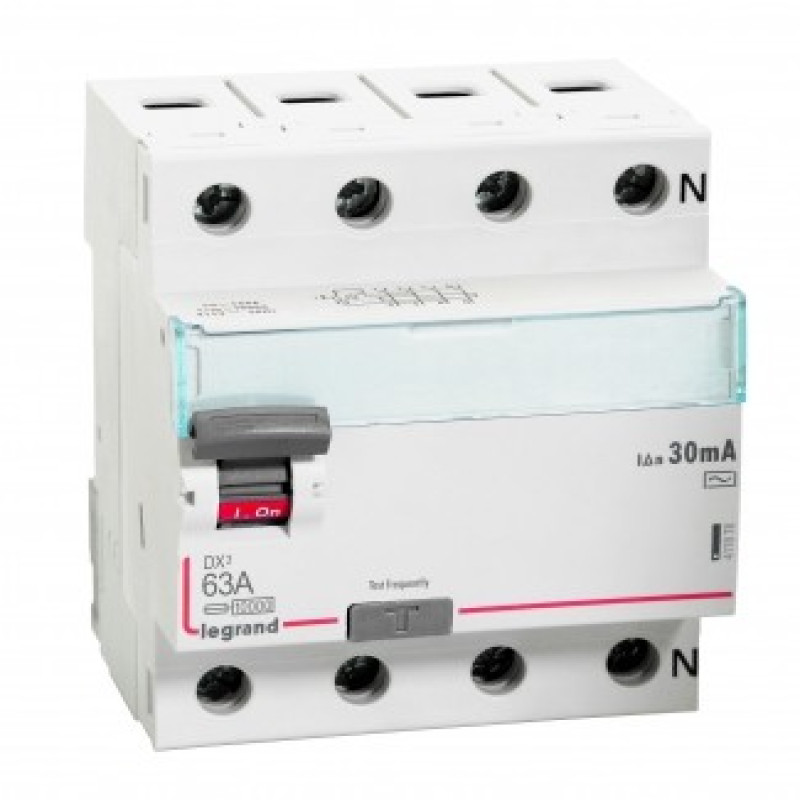 Legrand DX3 RCCBs - Four Pole 415 V~ (63A - 30mA) Type -AC