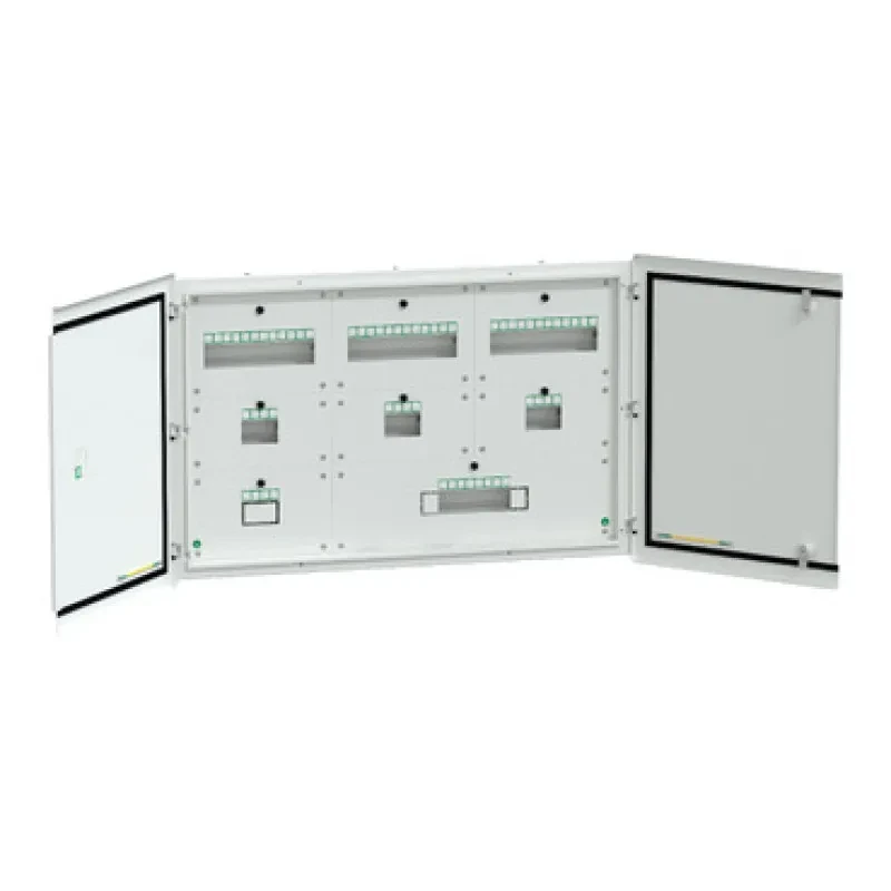 Schneider Acti9 Phase Segregated DBs - (IP43) - 4+12+(3*4)+(3*12) - Double Door - 12 way - (A9HPSG12)