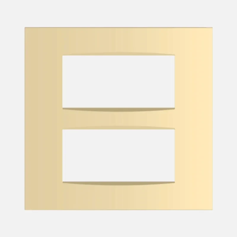 NORISYS CUBE Series 14M Vector Plate with Frame (Matt Gold & Cocoa Brown)