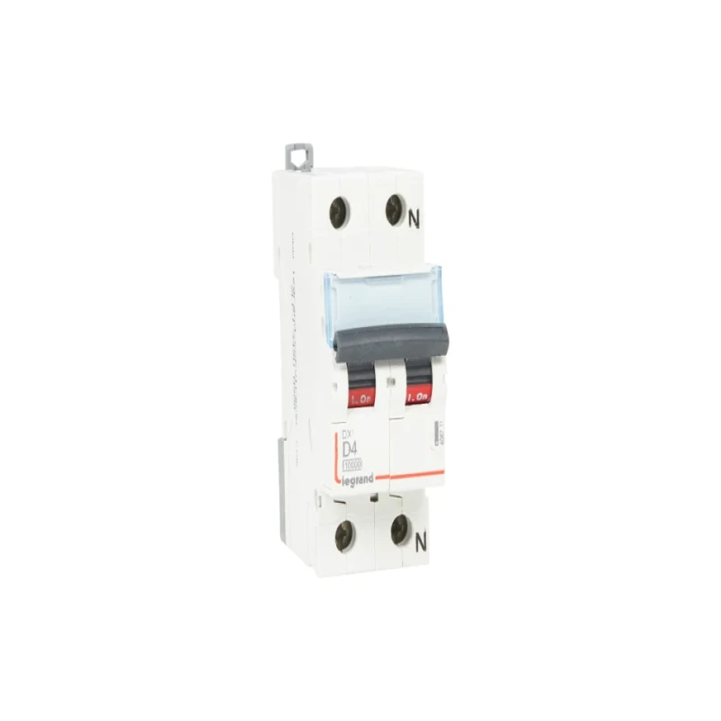 Legrand DX3 AC MCBs - D Curve Single Pole + Neutral 240 V~ (4A)