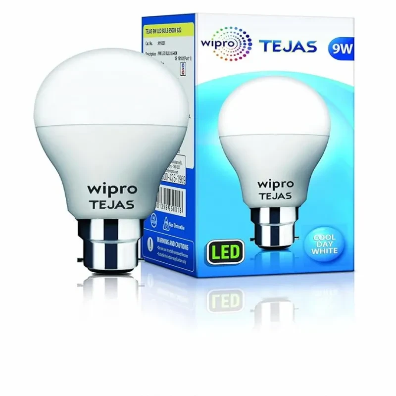 Wipro Tejas 9w LED Bulb for Home & Office |B22 LED Bulb Base |Cool Day White Light (6500K) |4Kv Surge Protection |High Voltage Protection |Eco Friendly Energy Efficient | Pack of 1