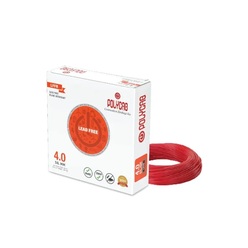 Polycab 4 Sqmm Flame Retardant (FR-LF) INDUSTRIL - HOUSE WIRE (180 Mtrs)