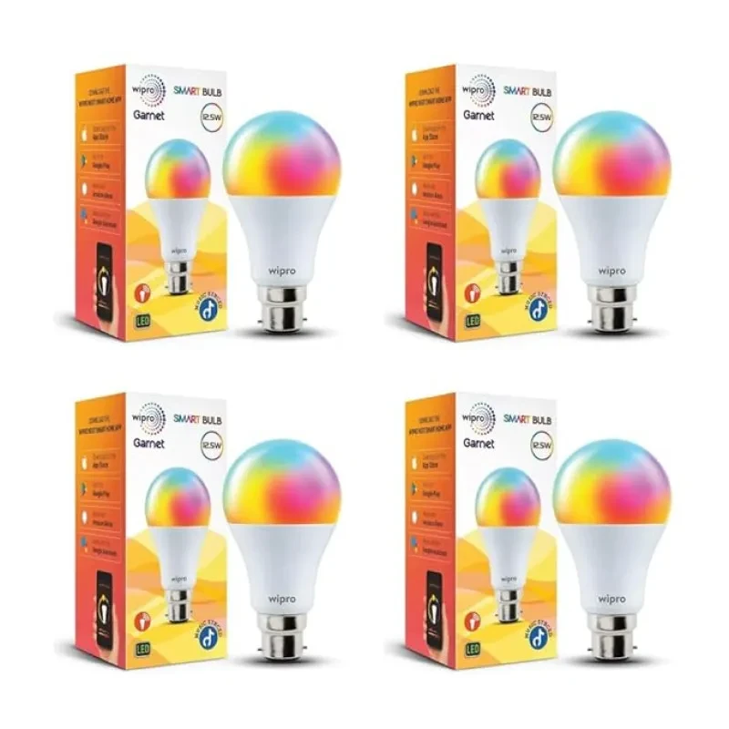 Wipro 12W B22 LED White Bulb, (NS1210,Pack of 4)