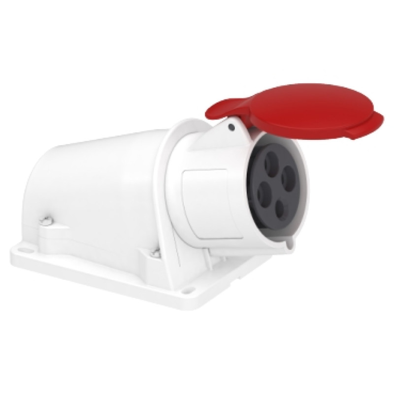 Schneider 32A 3P + E screw-socket-angled - IP44 380...415 V AC - (PKF32W434)