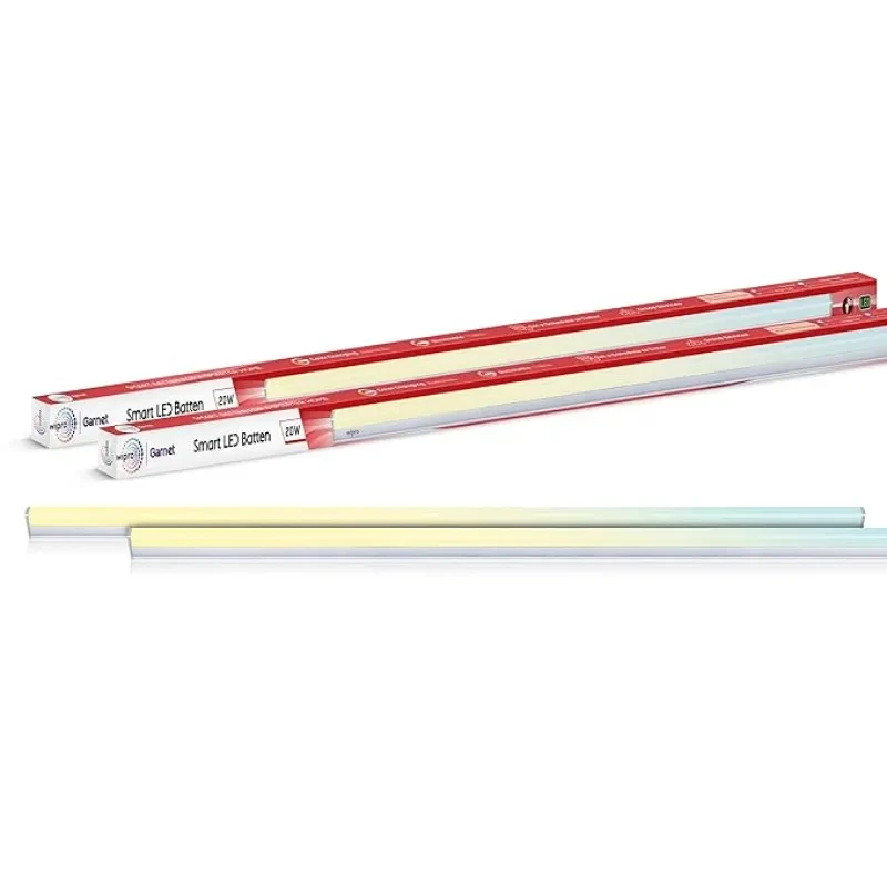 Wipro Next Smart Wi-Fi 20W CCT LED Batten |White Tunable |Dimmable |Scheduling |Scene Creation |Smart Grouping of Lights |Control from Anywhere |Amazon Alexa & Google Asst. Compatible |Pack of 2