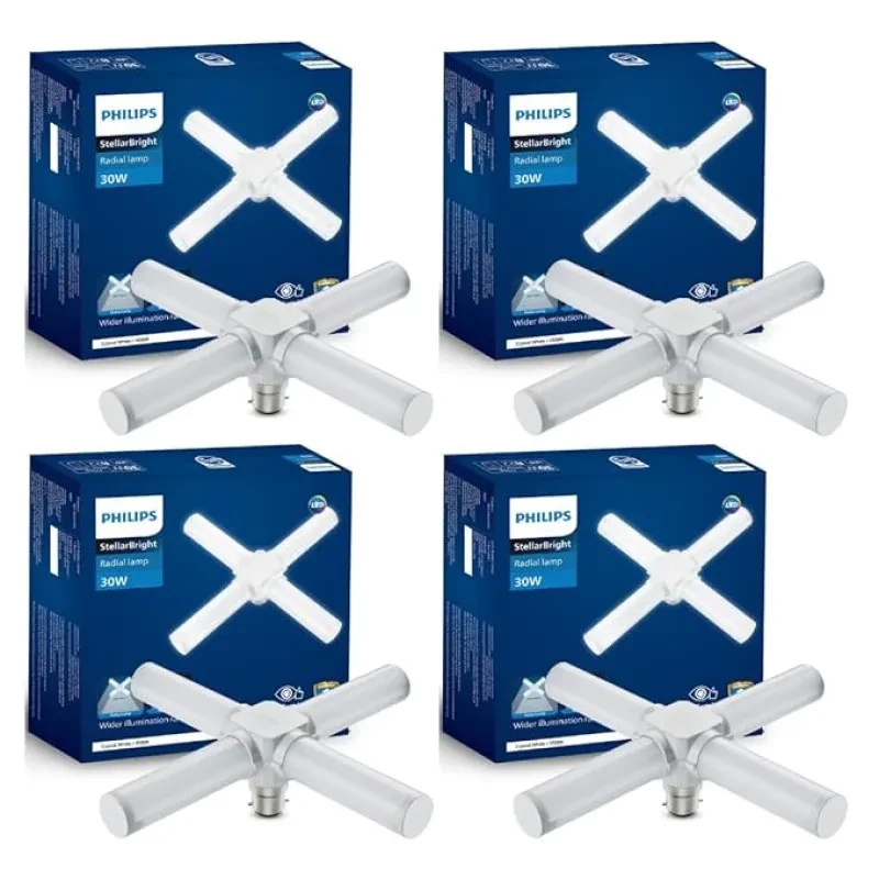 PHILIPS 30-Watts B22 LED White Radial Bulb, Cool White(Pack of 4)